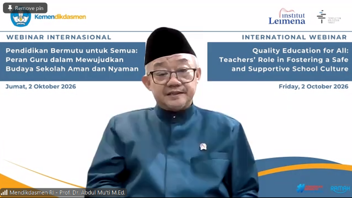 Sejalan dengan LKLB, Budaya Sekolah Aman dan Nyaman Tumbuhkan Sikap Toleransi dan Terbuka